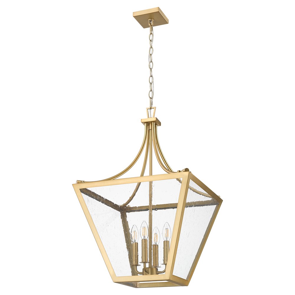 Z-Lite 4 Light Chandelier, Rubbed Brass. Picture 7