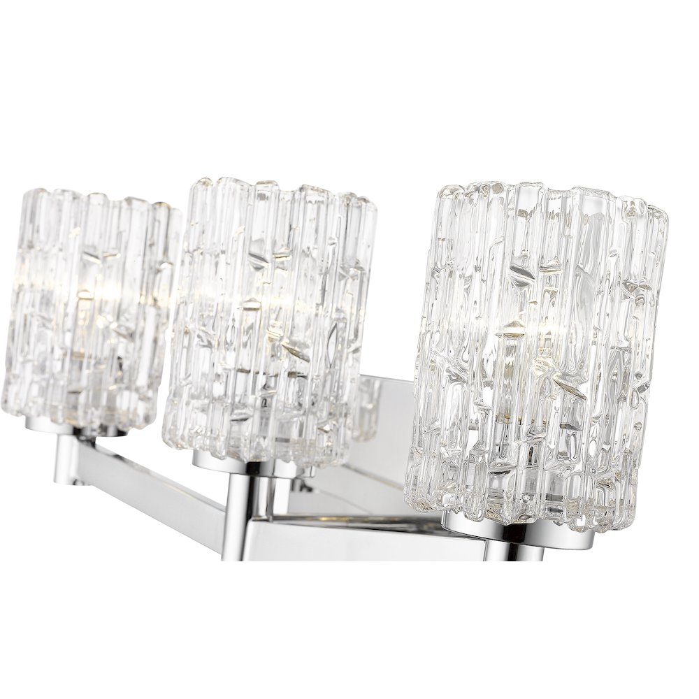 Z-Lite Aubrey 3 Light Vanity in Chrome Frame Finish. Picture 4
