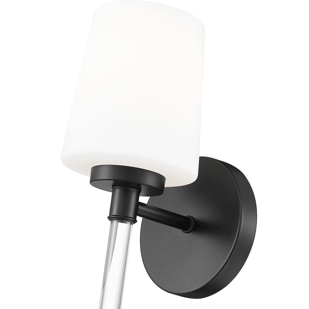 Z-Lite 1 Light Wall Sconce, Matte Black. Picture 4