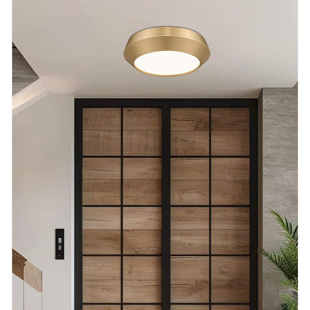 Z-Lite 1 Light Flush Mount, Modern Gold. Picture 5