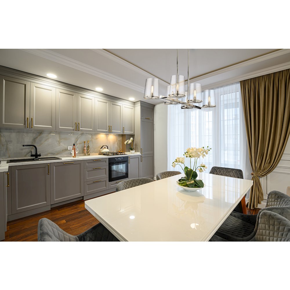 Z-Lite 6 Light Linear Chandelier. Picture 7