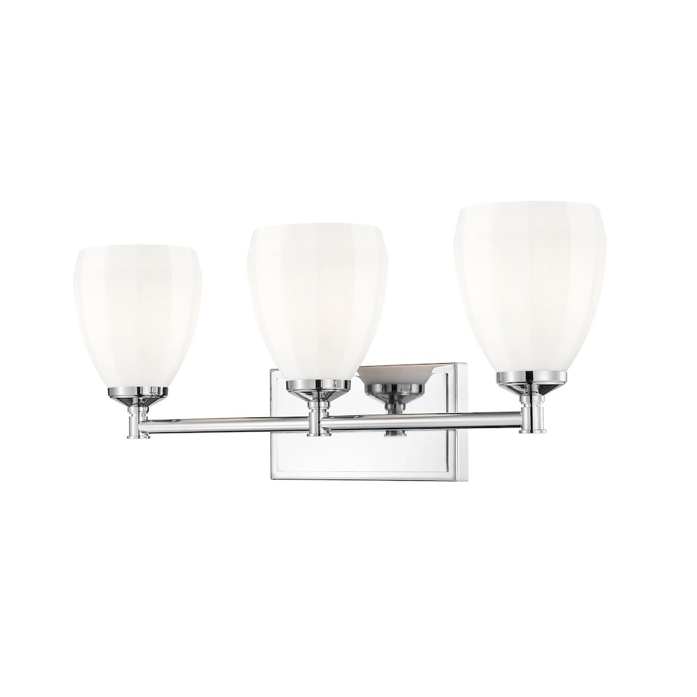 Z-Lite Oren 3 Light Vanity in Chrome  color, Steel frame. Picture 1