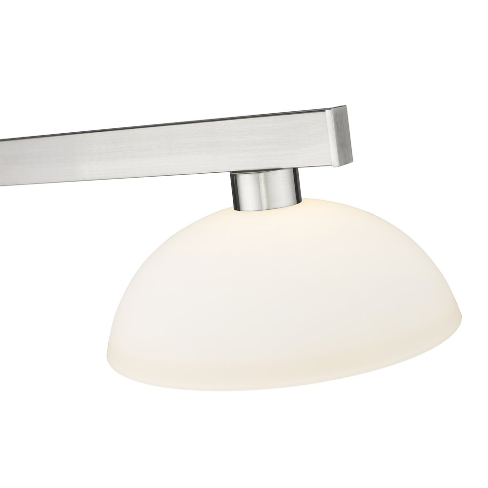 Z-Lite Cobalt 3 Light Billiard, Steel Frame, Matte Opal Shade Color. Picture 4