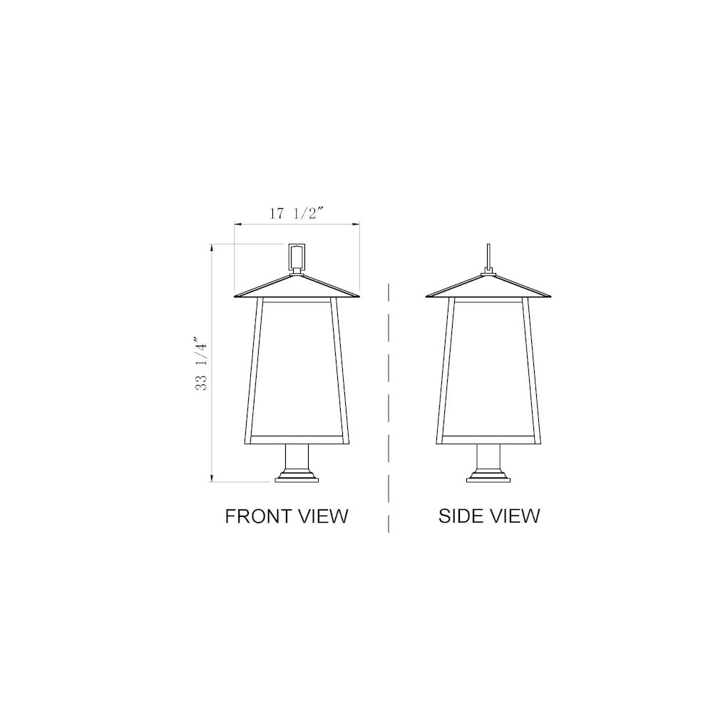 Z-Lite 6 Light Outdoor Pier Mounted Fixture. Picture 8