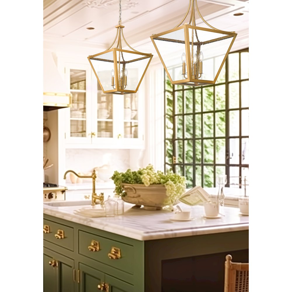 Z-Lite 4 Light Chandelier, Rubbed Brass. Picture 6