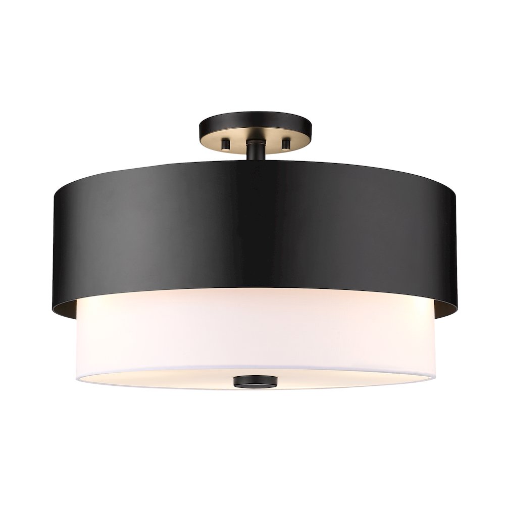 Z-Lite 3 Light Semi Flush Mount. Picture 1