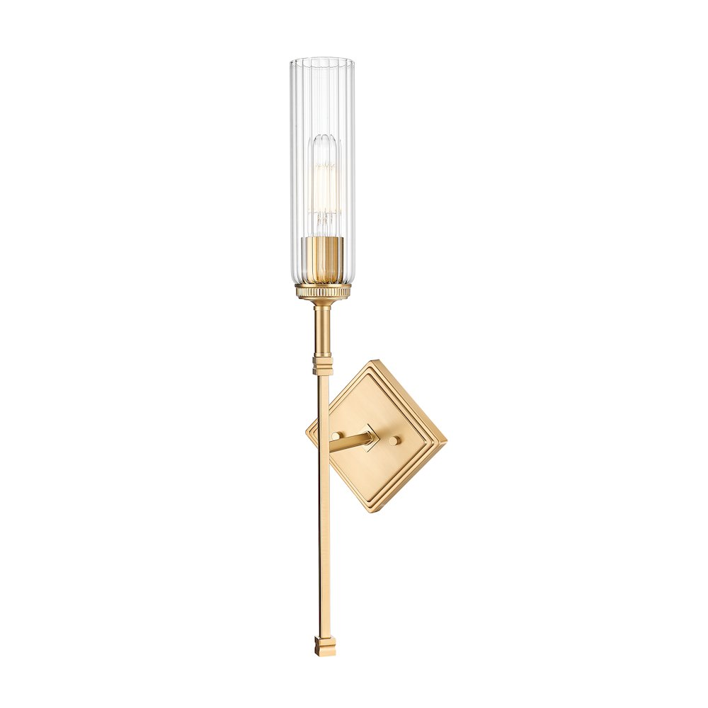 Z-Lite 1 Light Wall Sconce, Modern Gold. Picture 1