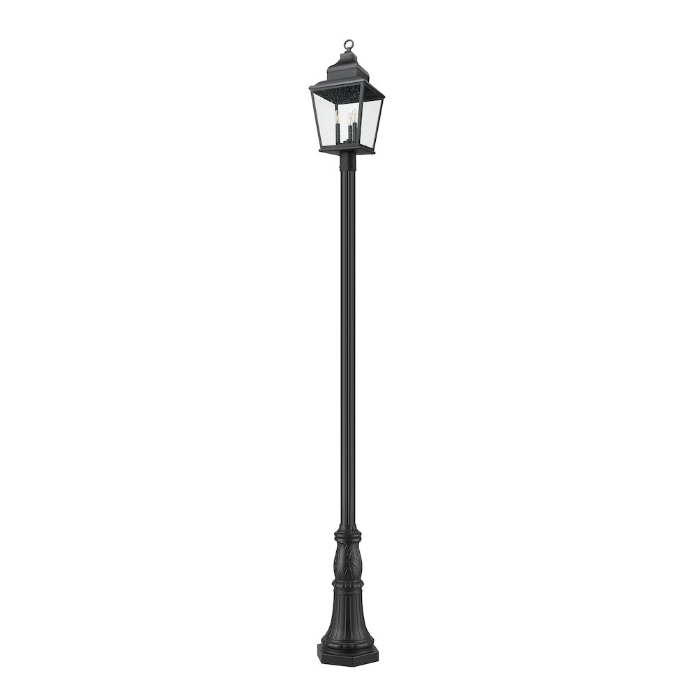 Z-Lite 3 Light Outdoor Post Mounted Fixture, Sand Black. Picture 7