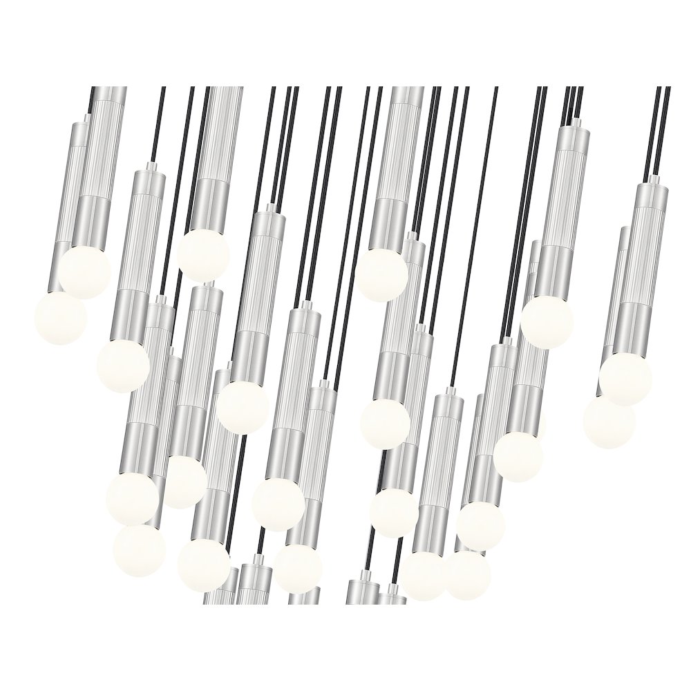 Z-Lite Stari 27 Light Chandelier in Brushed Nickel color, Steel frame. Picture 4
