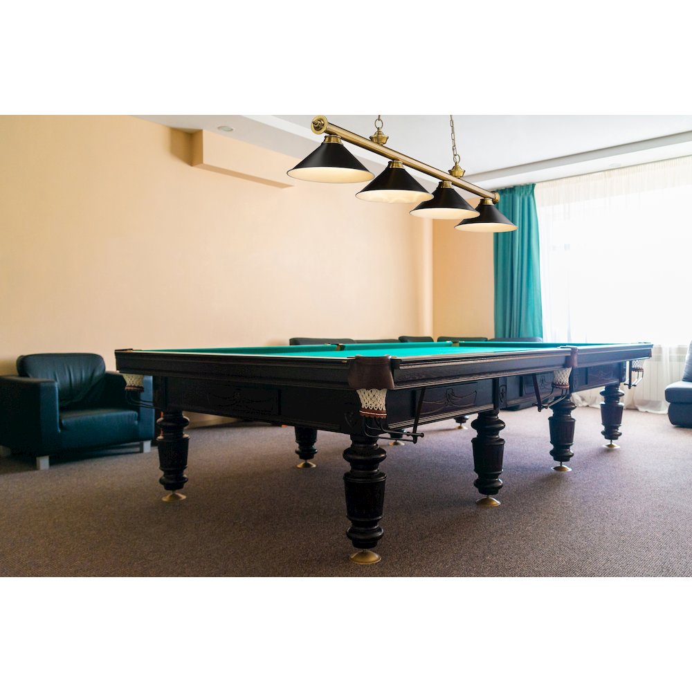 Z-Lite Cordon 4 Light Billiard, Steel Frame, Matte Black Shade Color. Picture 7