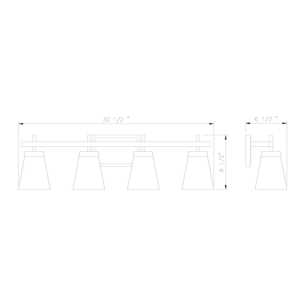 Z-Lite 4 Light Vanity. Picture 8