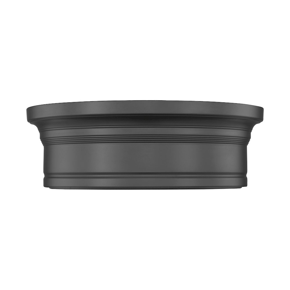 Z-Lite 1 Light Flush Mount, Matte Black. Picture 2