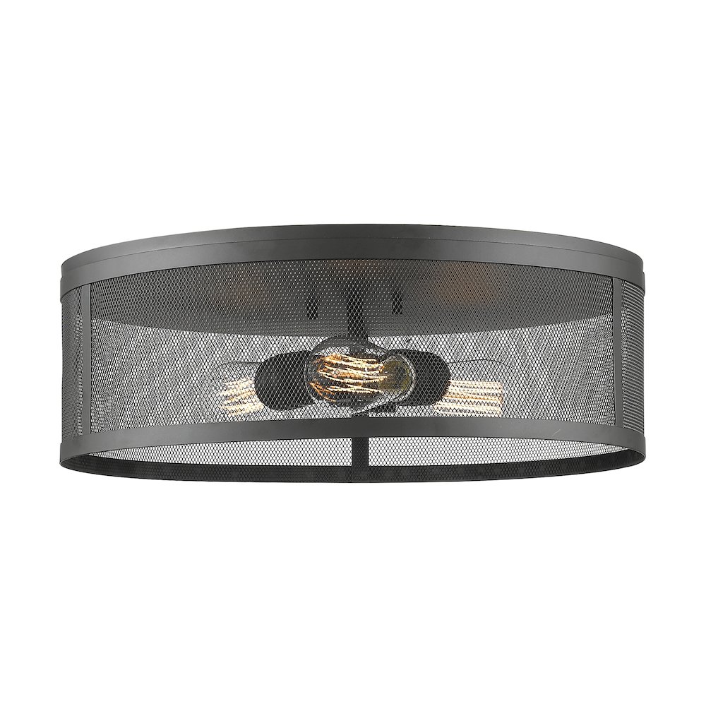 Z-Lite 3 Light Flush Mount. Picture 1