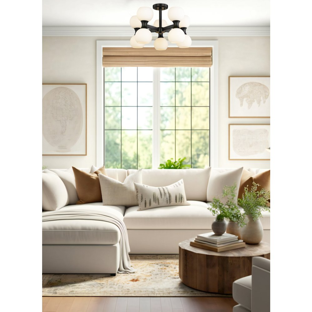 Z-Lite 10 Light Semi Flush Mount. Picture 7