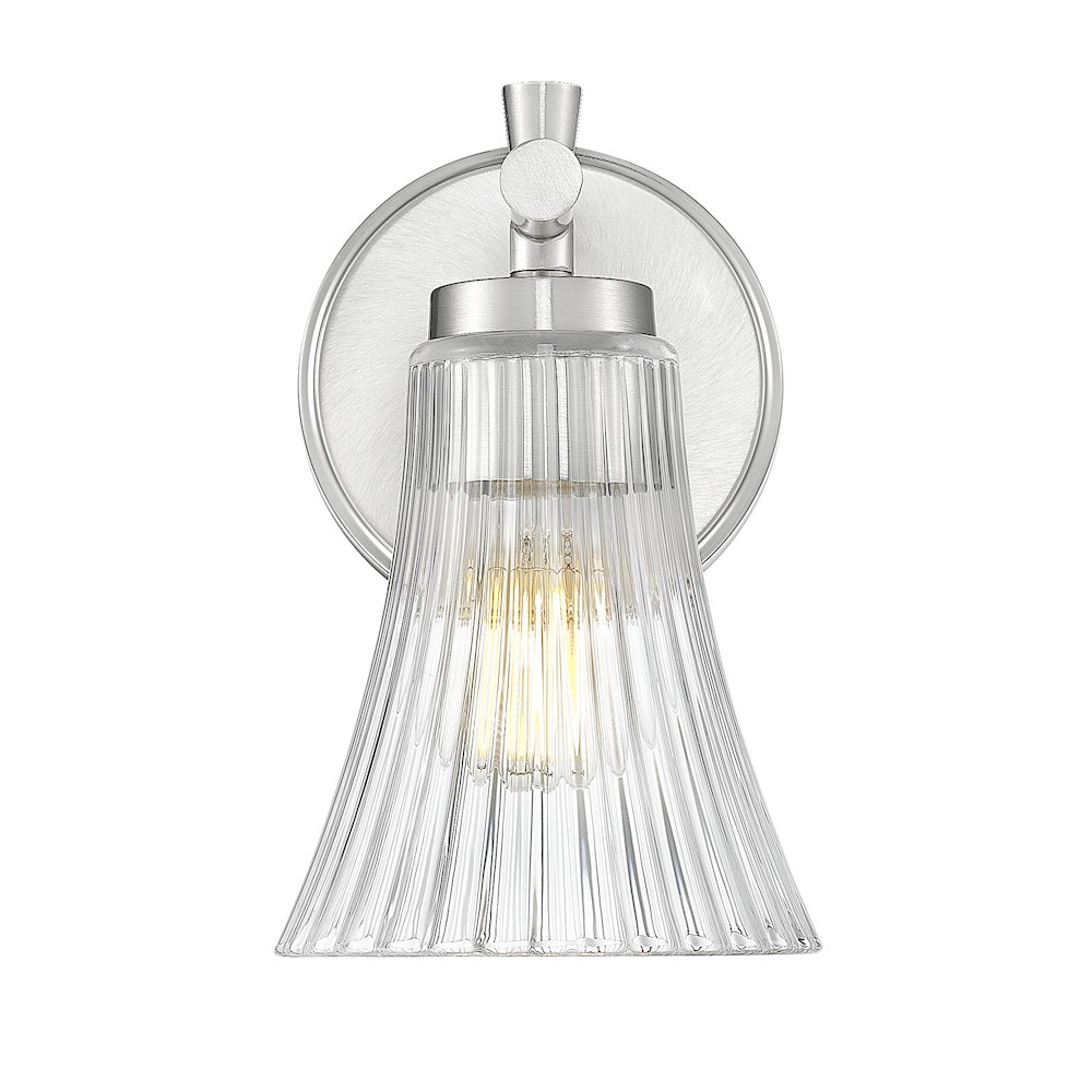 Z-Lite Belle 1 Light Wall Sconce in Brushed Nickel color, Steel frame. Picture 2