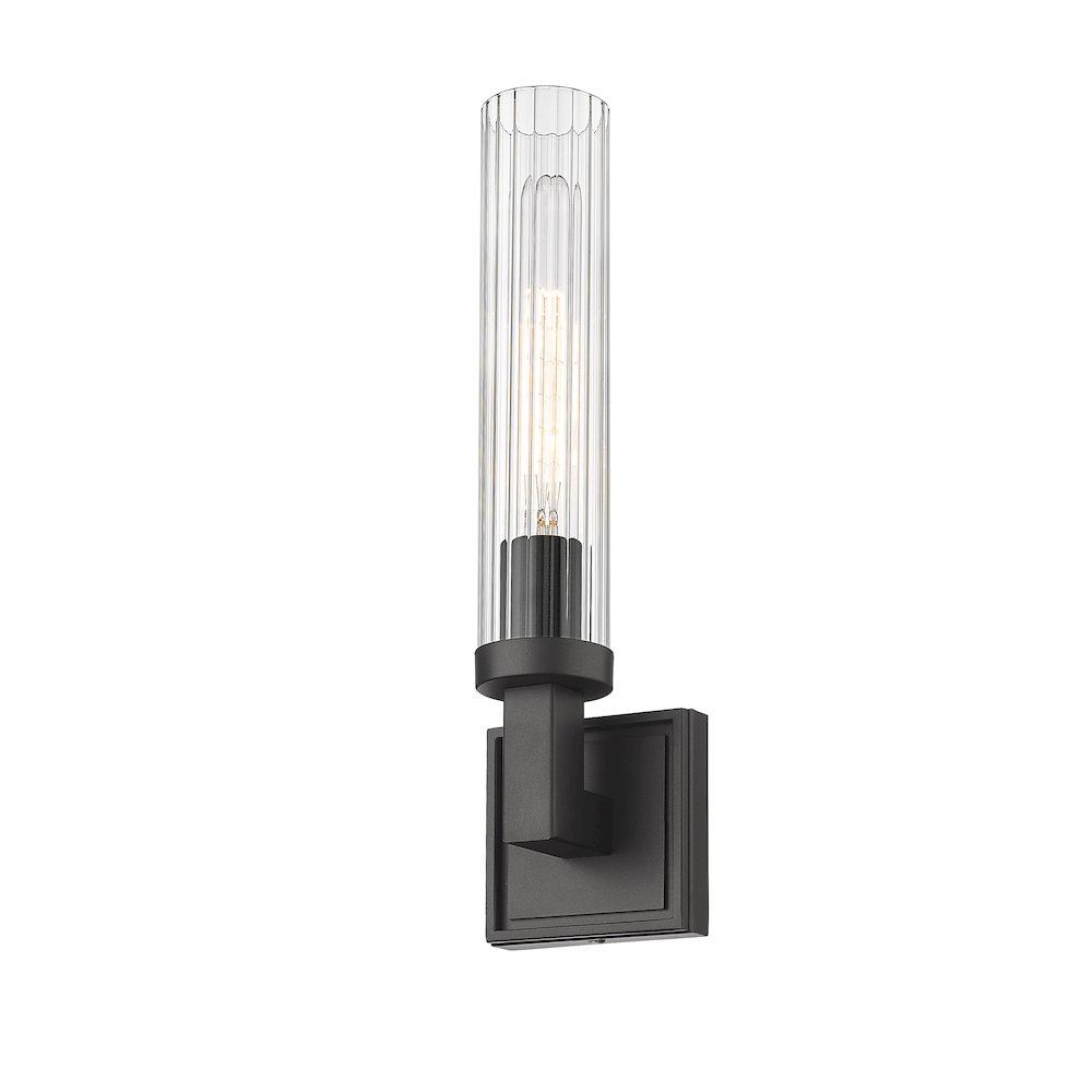 Z-Lite Beau 1 Light Wall Sconce in Bronze  Frame Finish. Picture 3