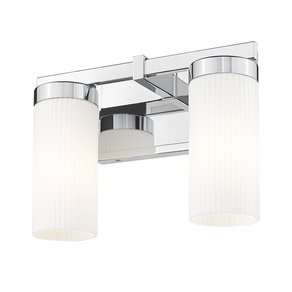 Z-Lite Danica 2 Light Vanity in Chrome color, Steel frame. Picture 2