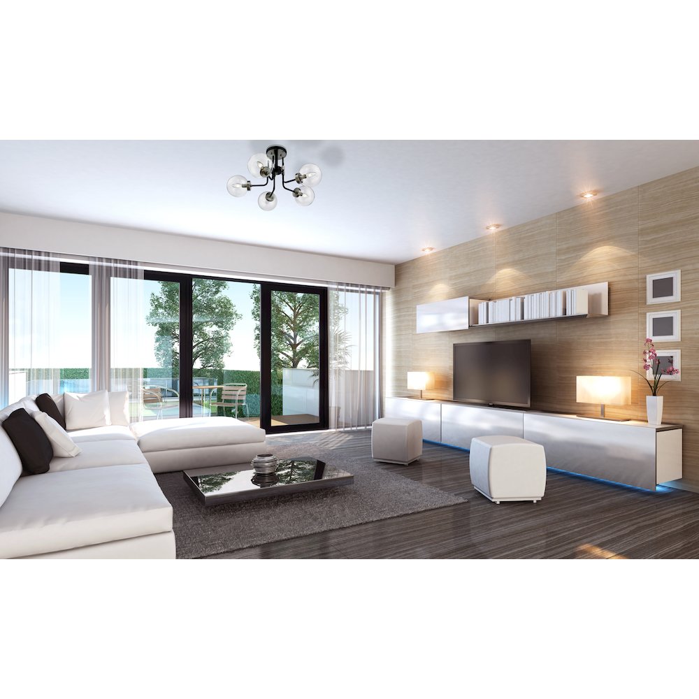 Z-Lite 5 Light Semi Flush Mount. Picture 6