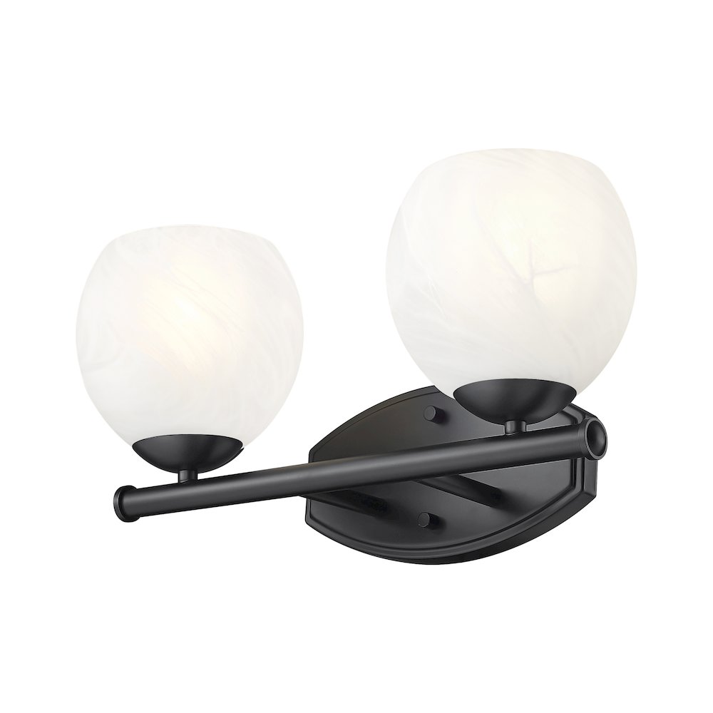 Z-Lite 2 Light Vanity, Matte Black. Picture 3