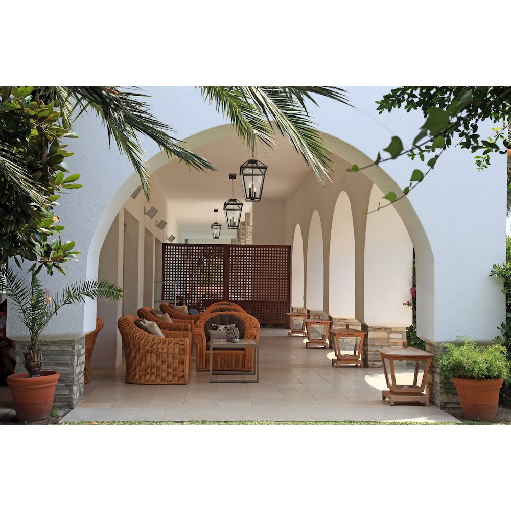 Z-Lite Talbot 3 Light Outdoor Chain Mount Ceiling Fixture, Oil Rubbed Bronze. Picture 4