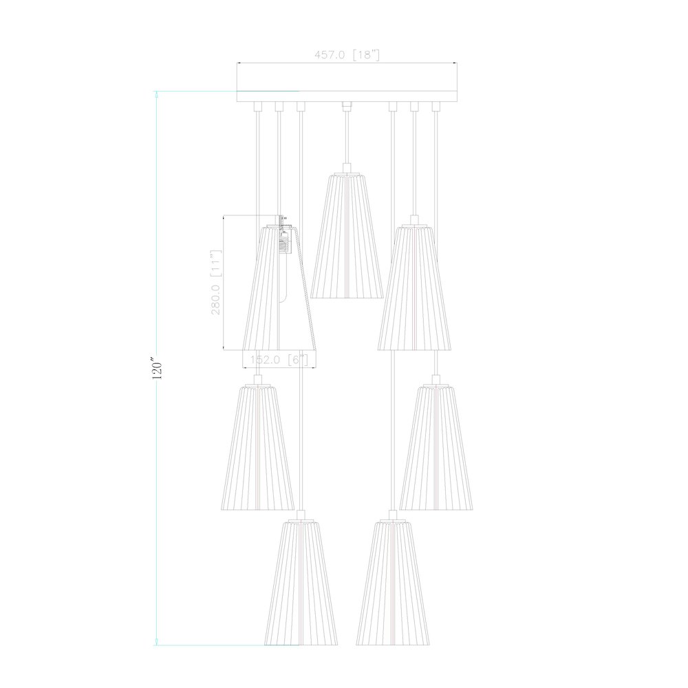 Z-Lite 7 Light Chandelier. Picture 8