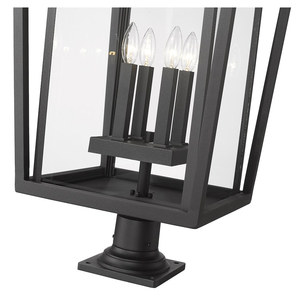 Z-Lite 4 Light Outdoor Pier Mounted Fixture. Picture 4