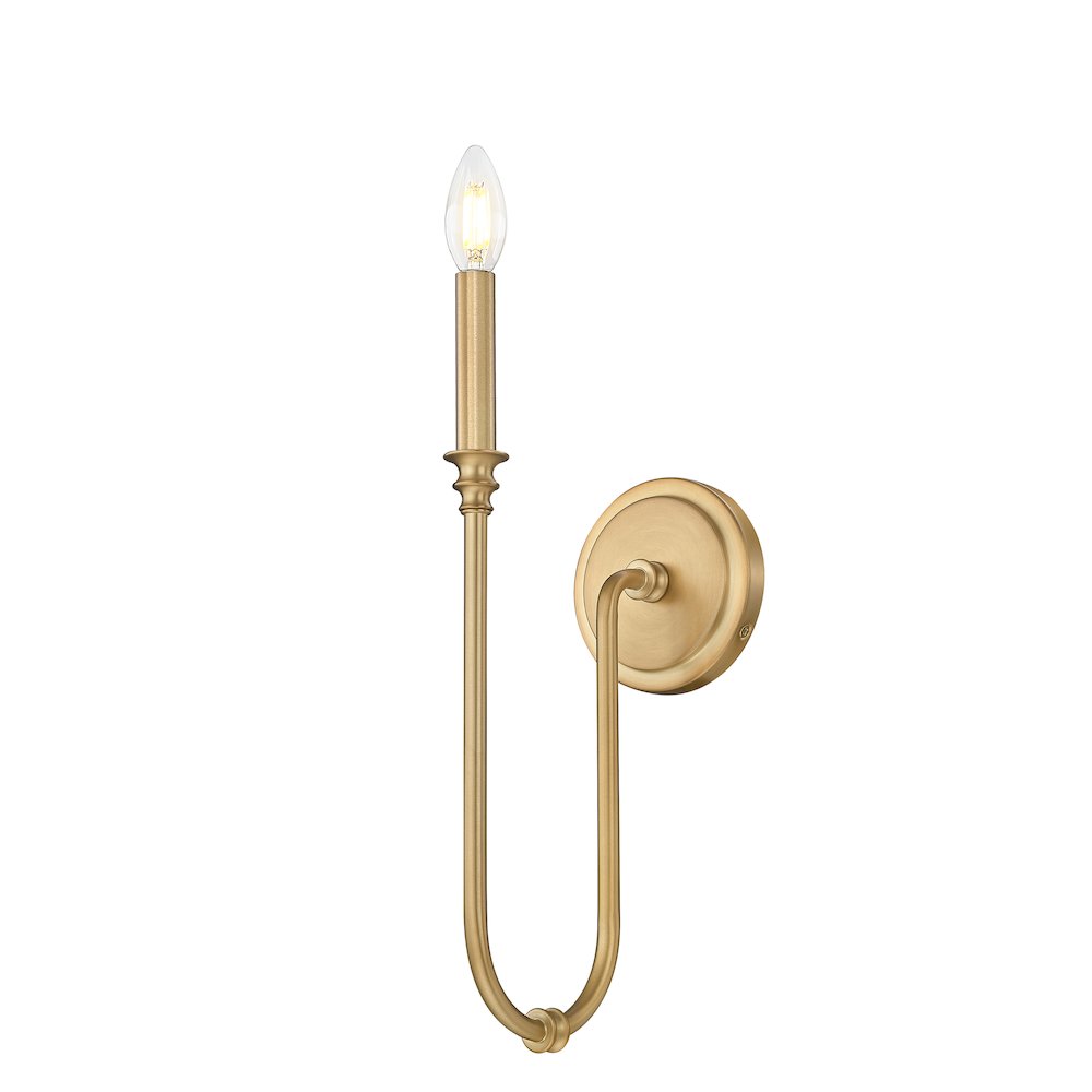 Z-Lite 1 Light Wall Sconce, Rubbed Brass. Picture 3