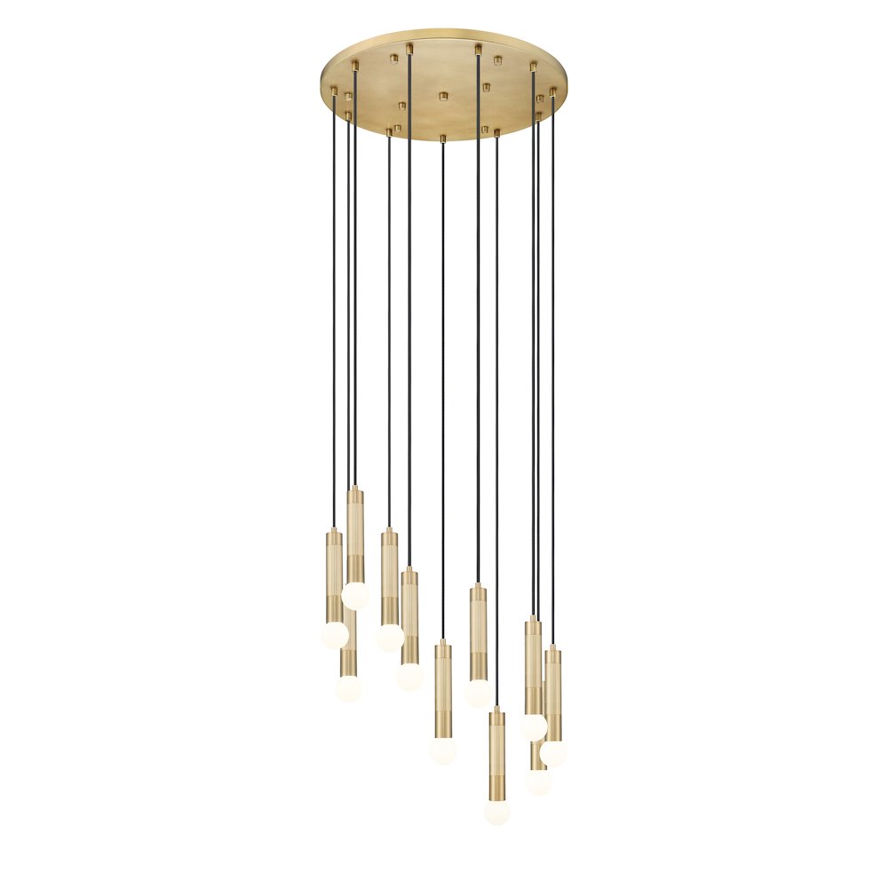 Z-Lite Stari 11 Light Chandelier in Modern Gold color, Steel frame. Picture 3