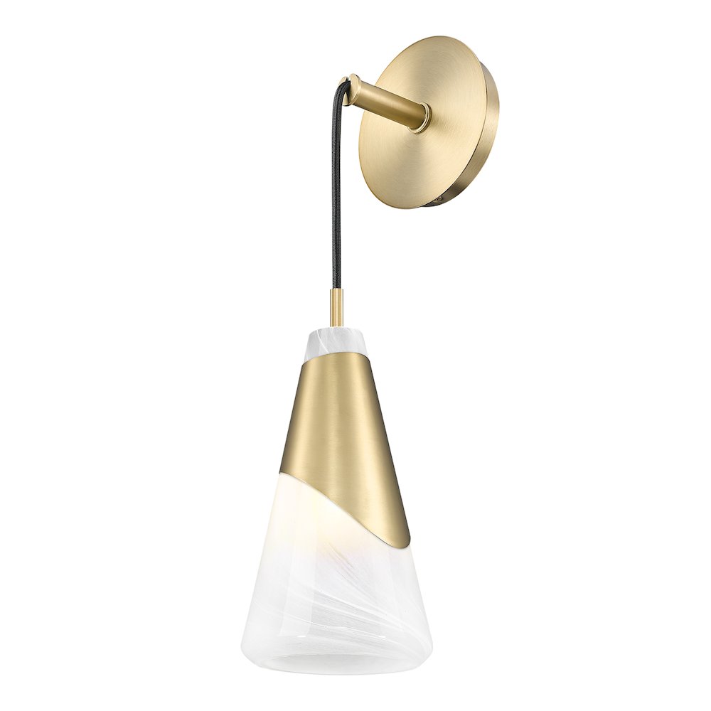 Z-Lite Aimie 1 Light Wall Sconce, Modern Gold. Picture 3