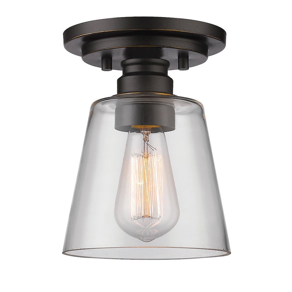 Z-Lite 1 Light Flush Mount. Picture 1