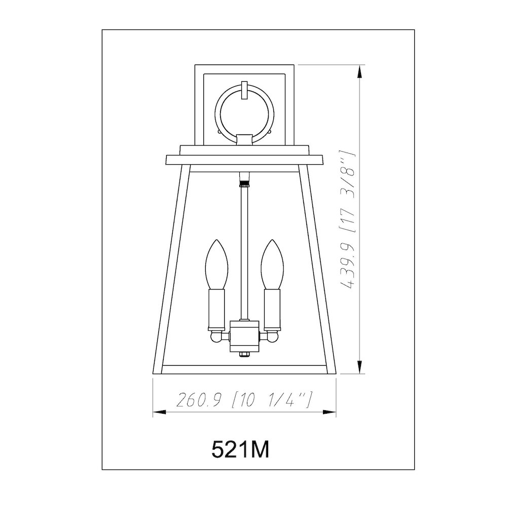 Z-Lite 2 Light Outdoor Wall Light. Picture 8