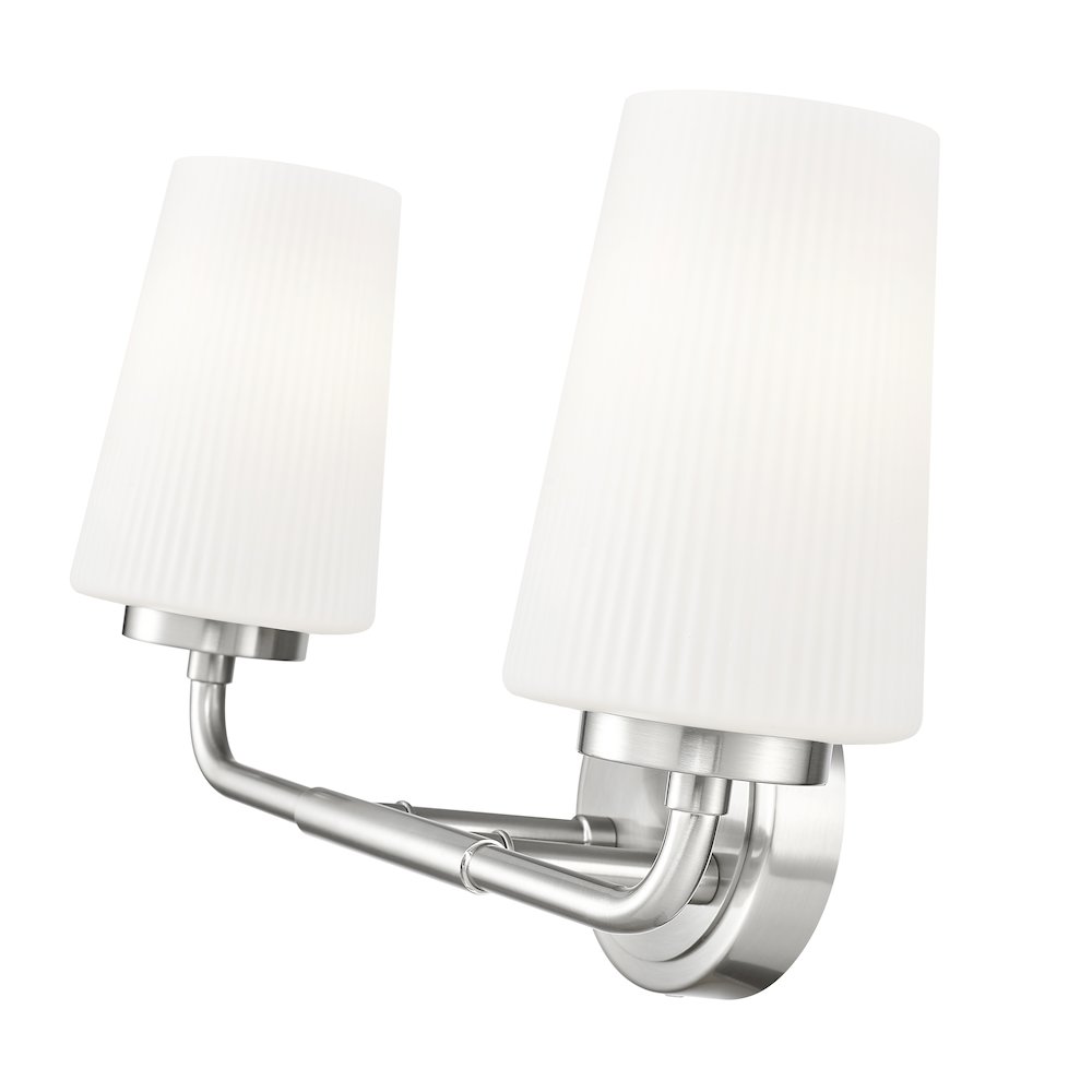 Z-Lite Montford 2 Light Vanity in Brushed Nickel color, Steel frame. Picture 4