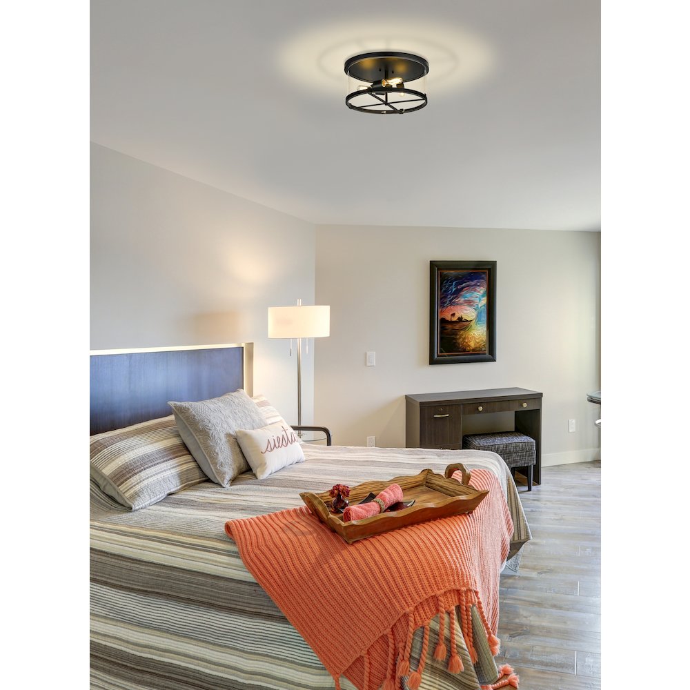 Z-Lite 3 Light Flush Mount. Picture 7