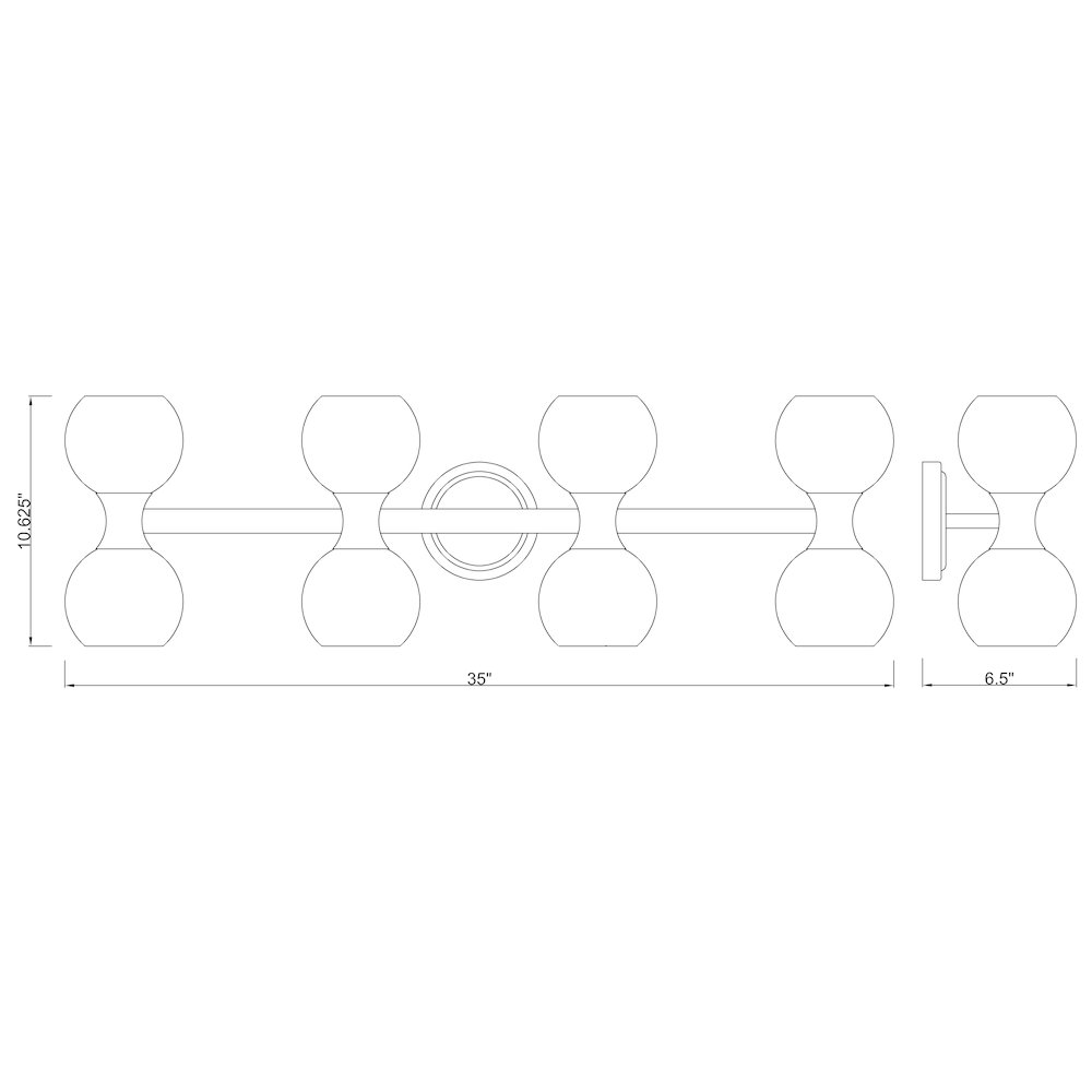 Z-Lite 8 Light Vanity. Picture 8