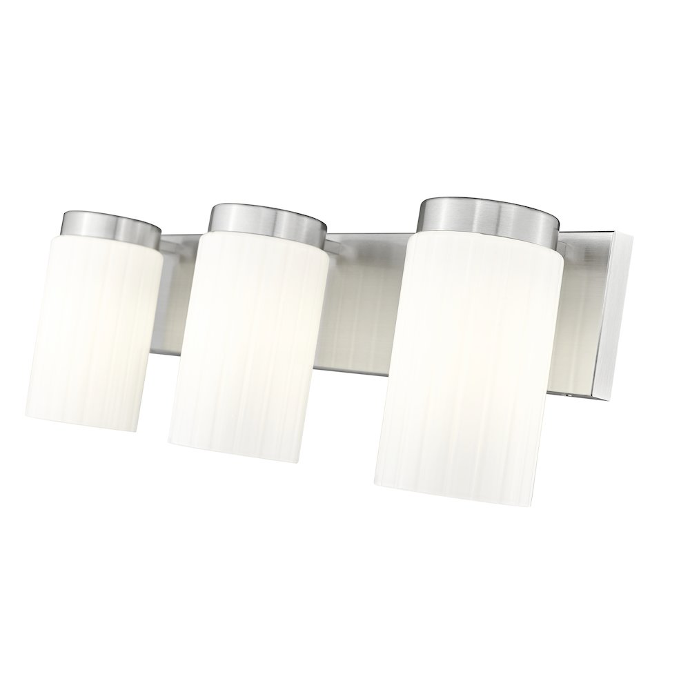 Z-Lite Burk 3 Light Vanity, Brushed Nickel. Picture 4