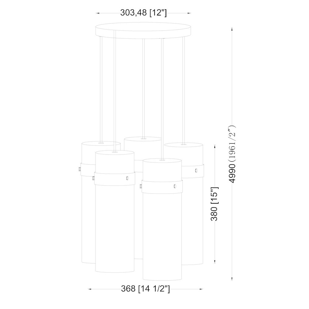 Z-Lite 5 Light Chandelier. Picture 8