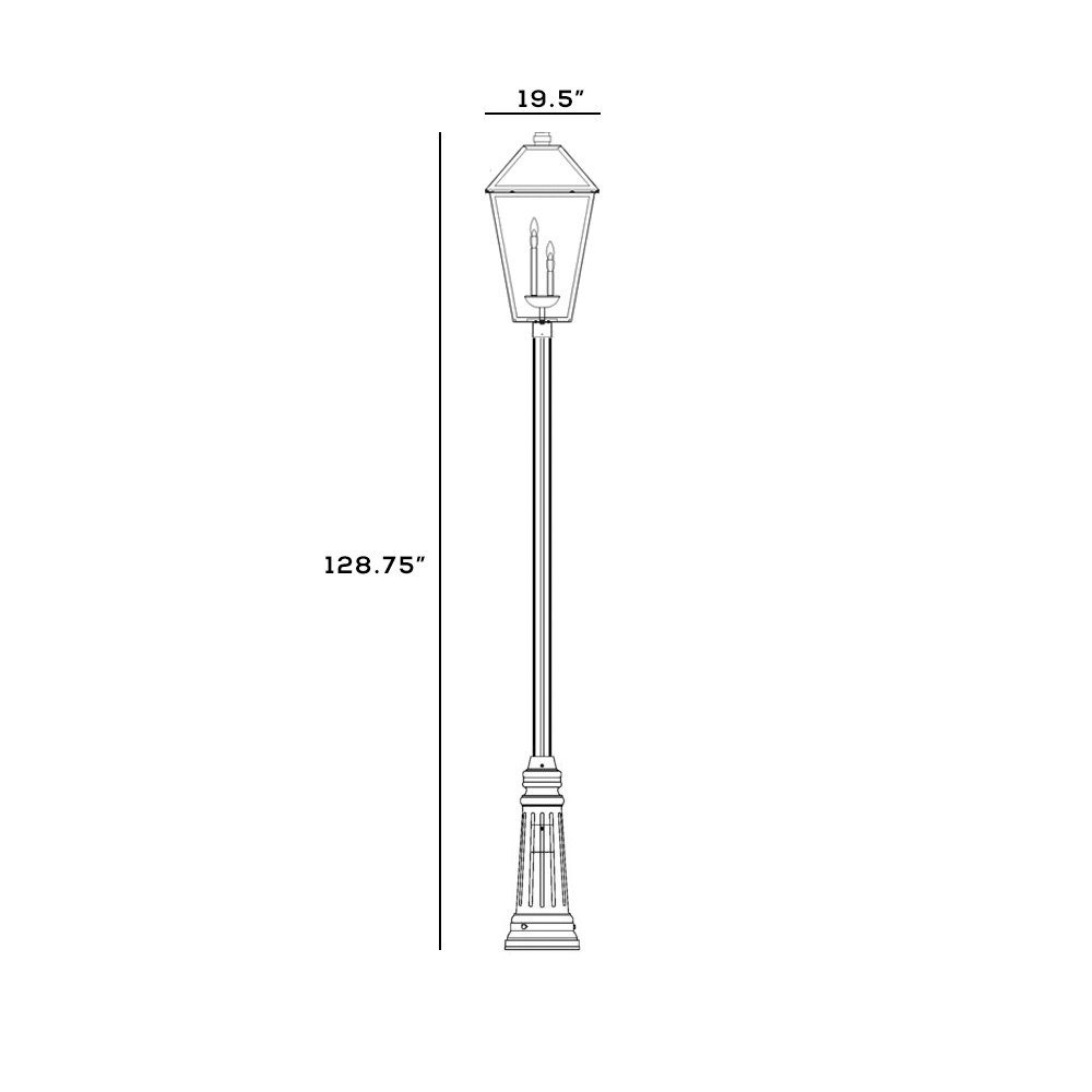 Z-Lite Talbot 4 Light Outdoor Post Mounted Fixture, Black. Picture 8