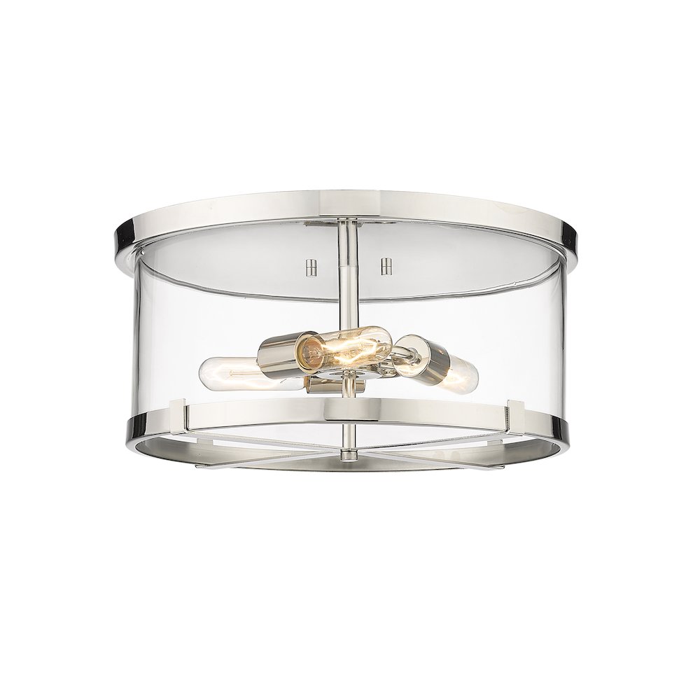 Z-Lite 3 Light Flush Mount. Picture 1