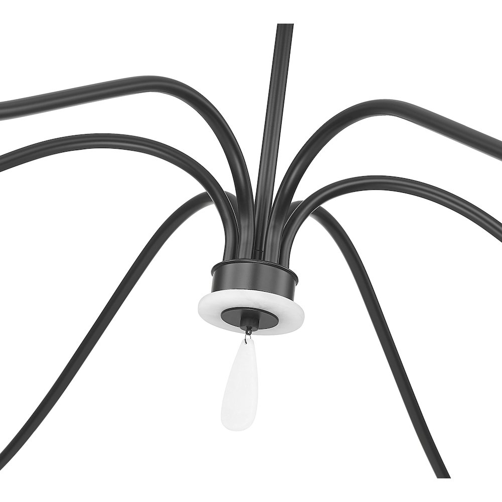 Z-Lite 6 Light Chandelier, Matte Black. Picture 4