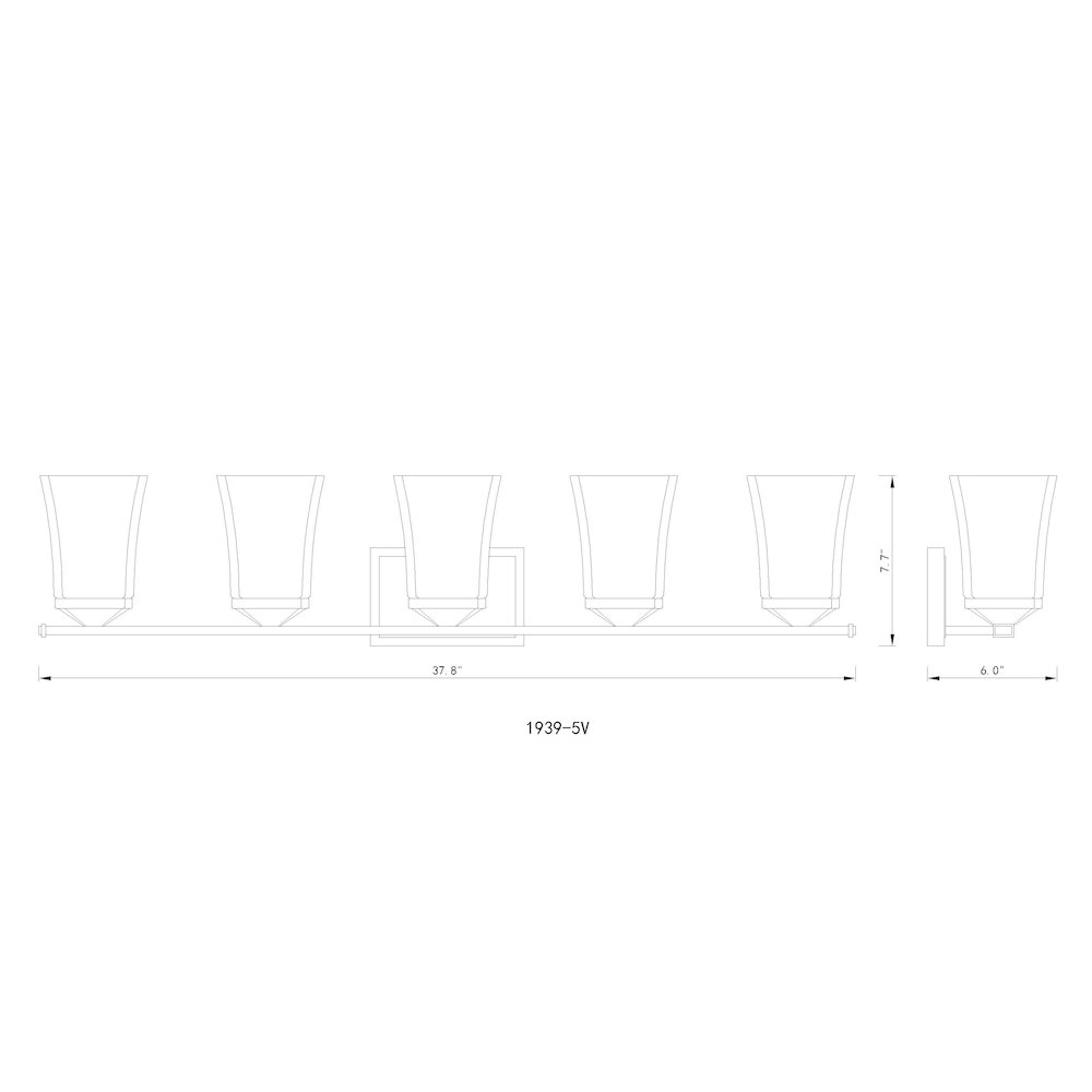 Z-Lite 5 Light Vanity. Picture 8