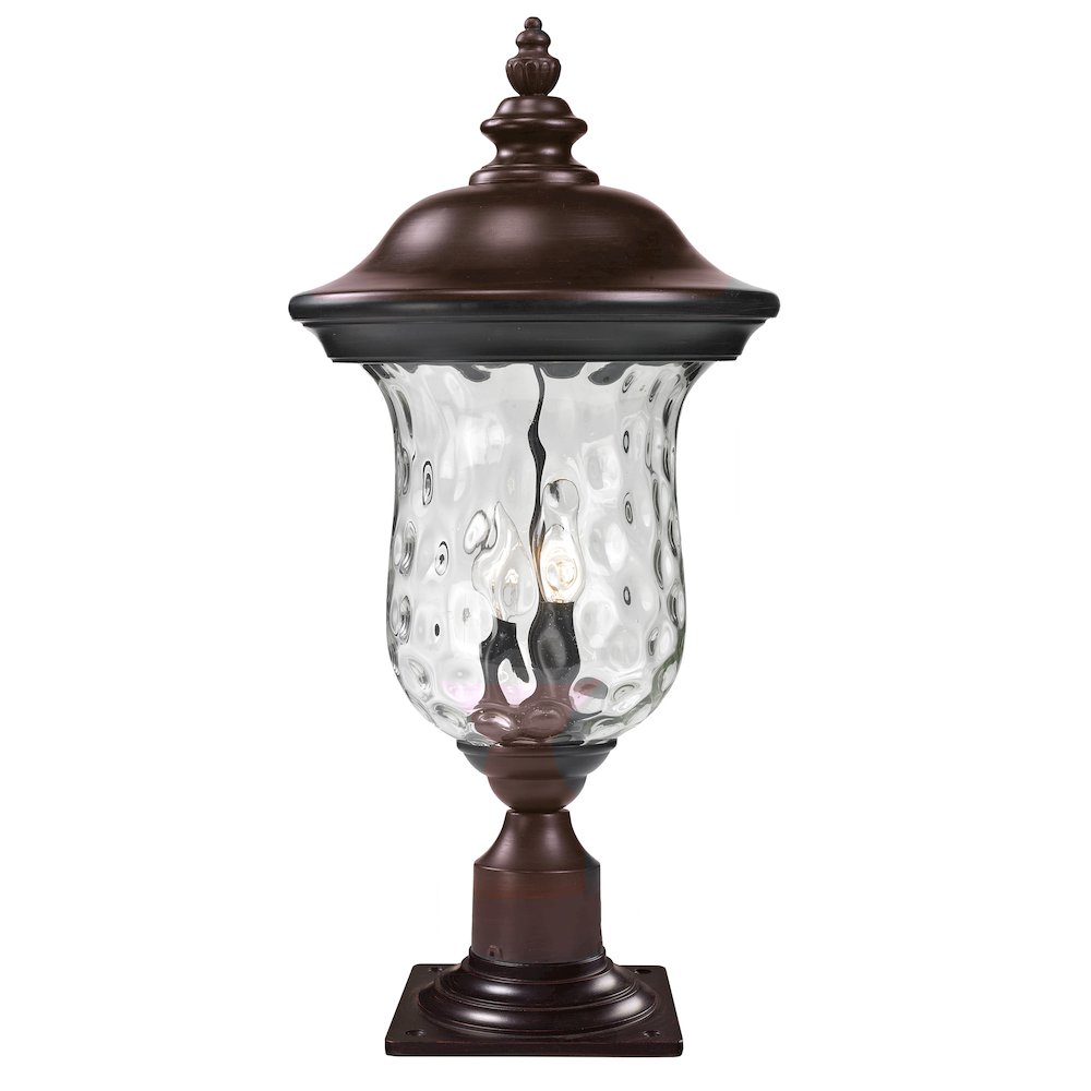 Z-Lite 2 Light Outdoor Pier Mounted Fixture. Picture 1
