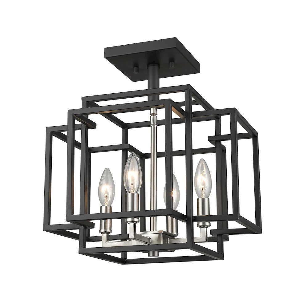 Z-Lite 4 Light Semi Flush Mount. Picture 3