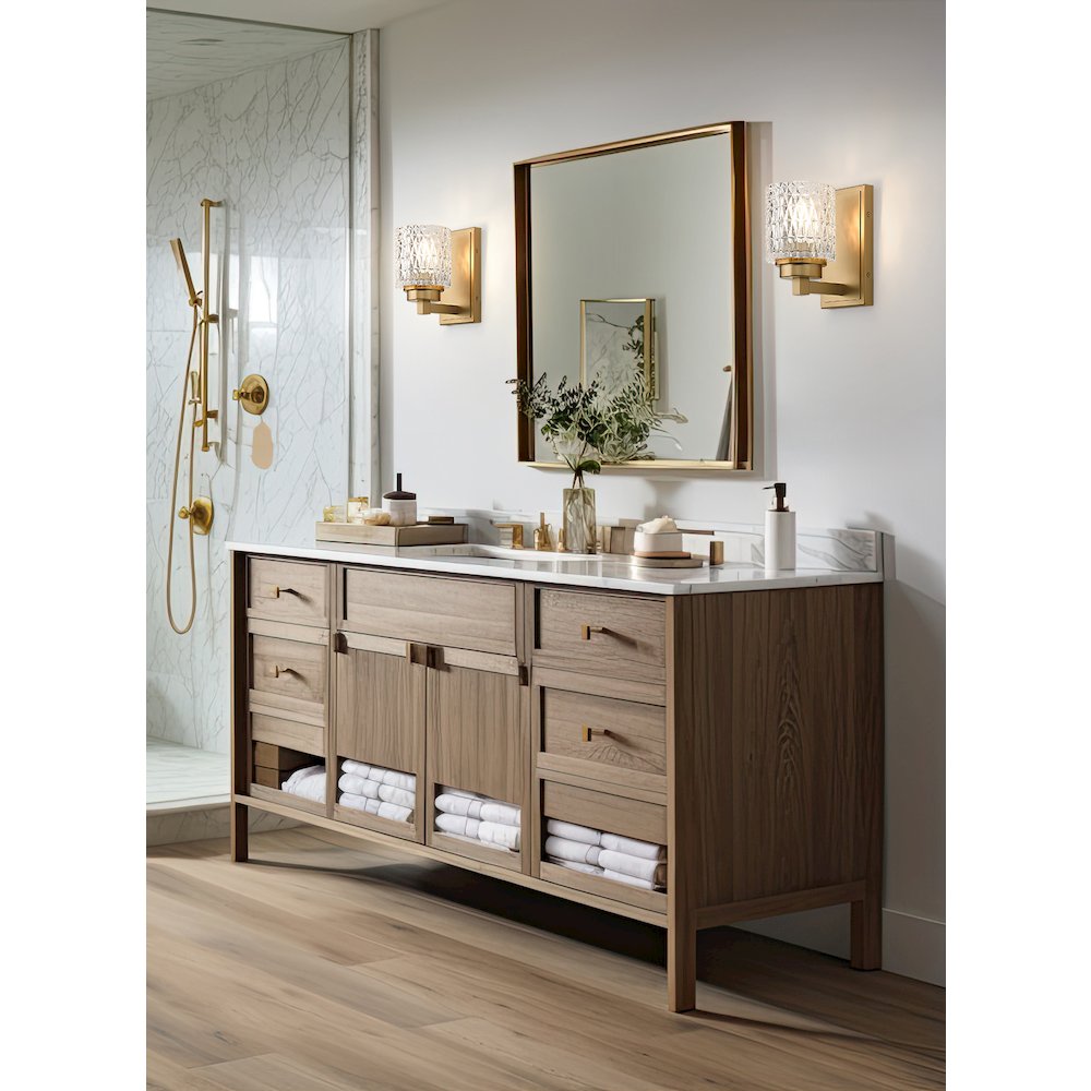 Z-Lite 1 Light Wall Sconce, Modern Gold. Picture 6