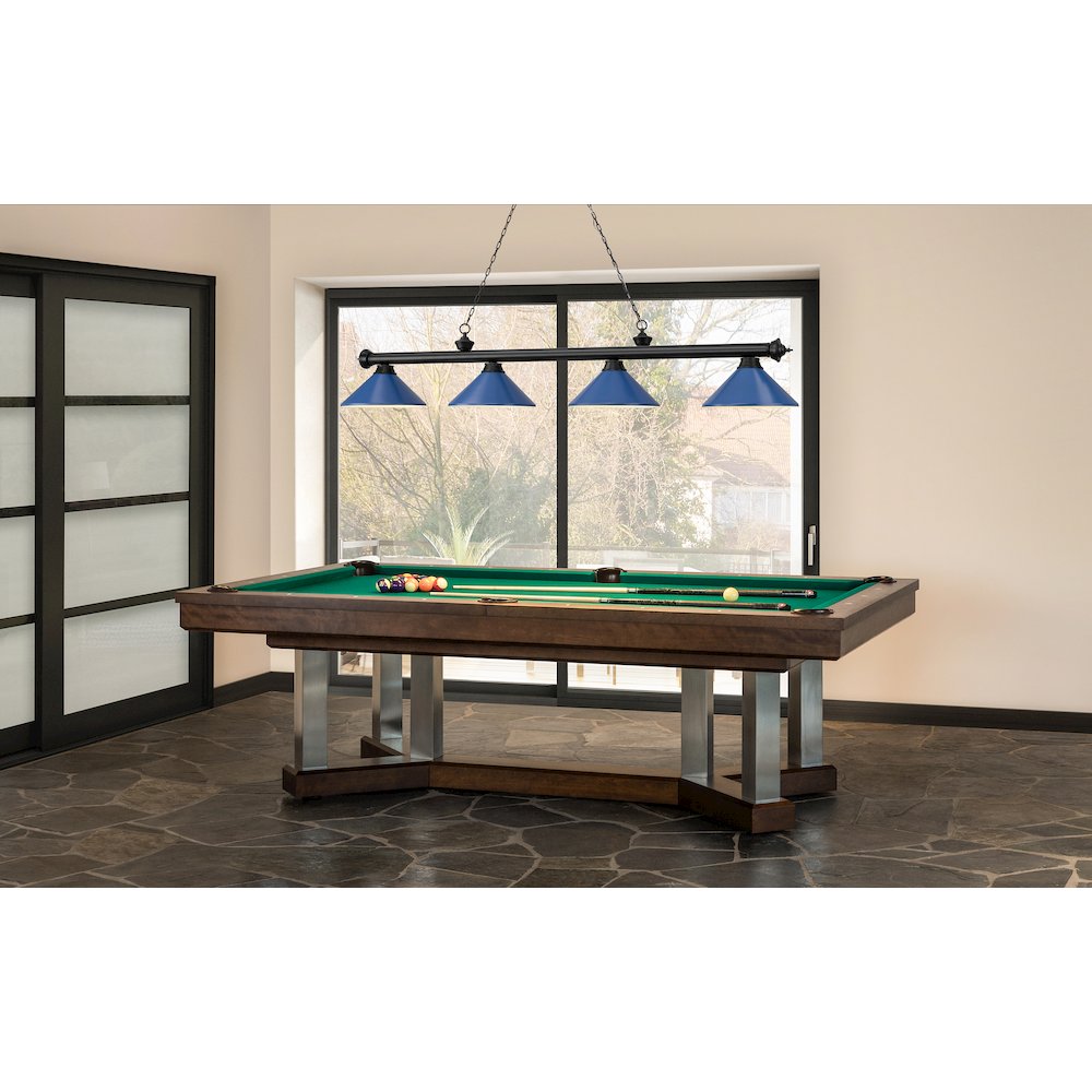 Z-Lite Cordon 4 Light Billiard, Steel Frame, Navy Blue Shade Color. Picture 6