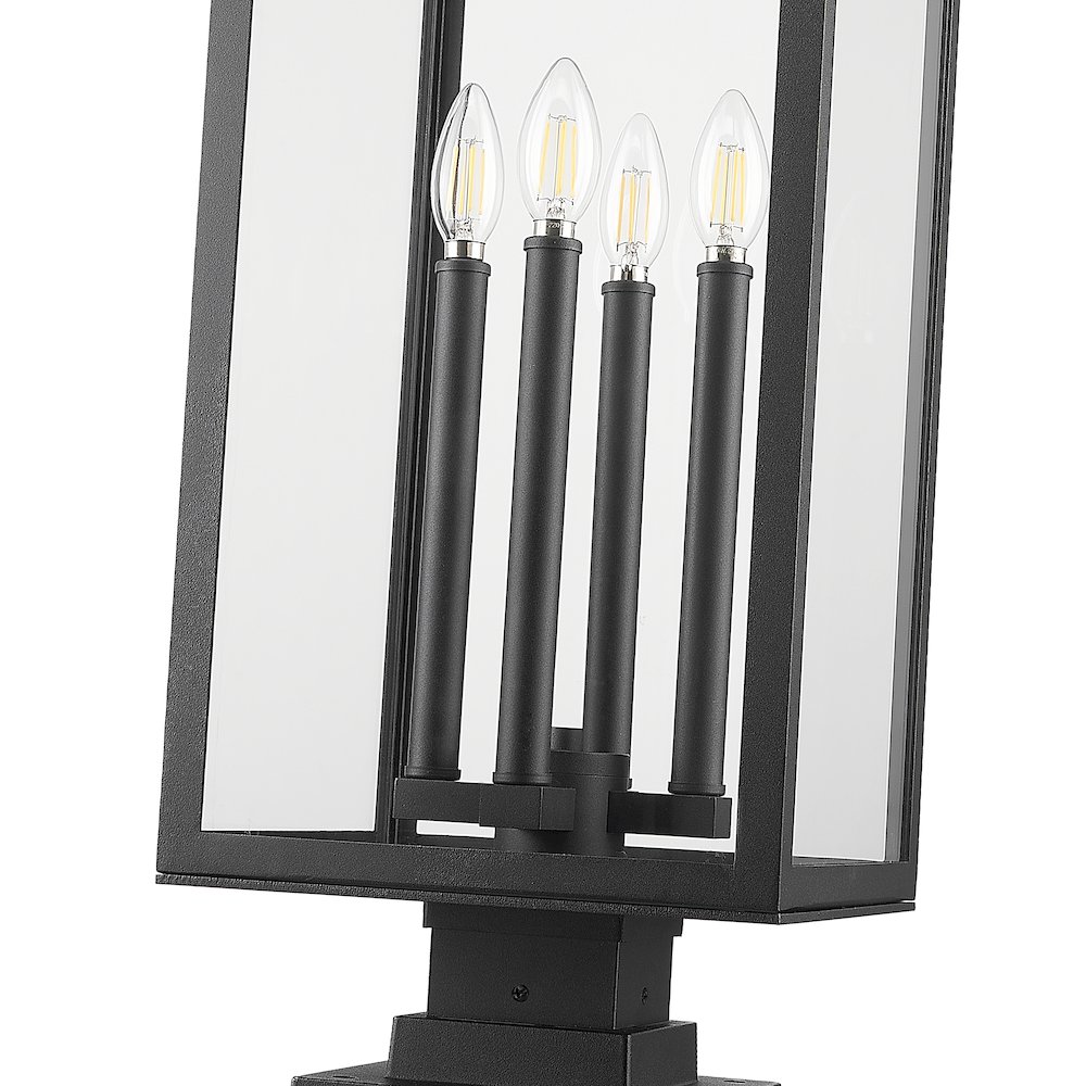 Z-Lite 4 Light Outdoor Pier Mounted Fixture. Picture 4
