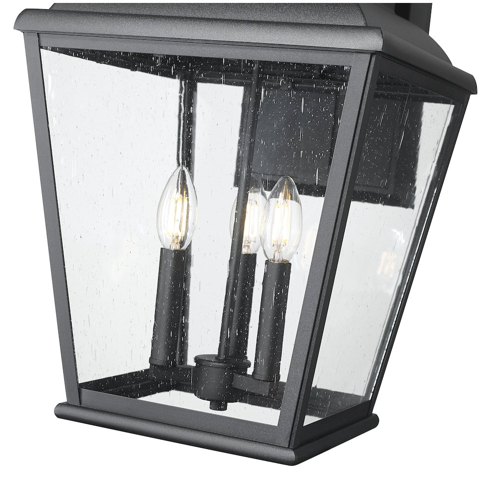 Z-Lite 3 Light Outdoor Wall Light, Sand Black. Picture 4