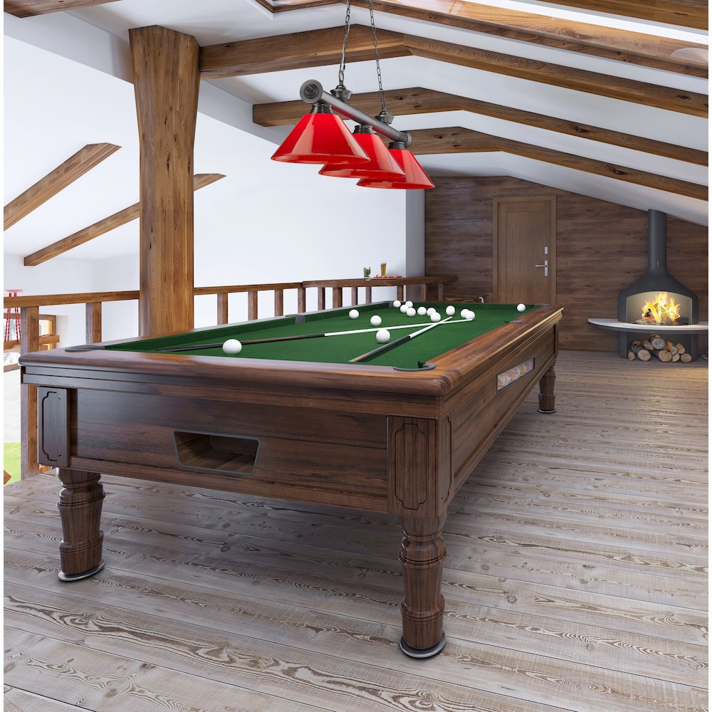 Z-Lite Cordon 3 Light Billiard, Steel Frame, Red Shade Color. Picture 7