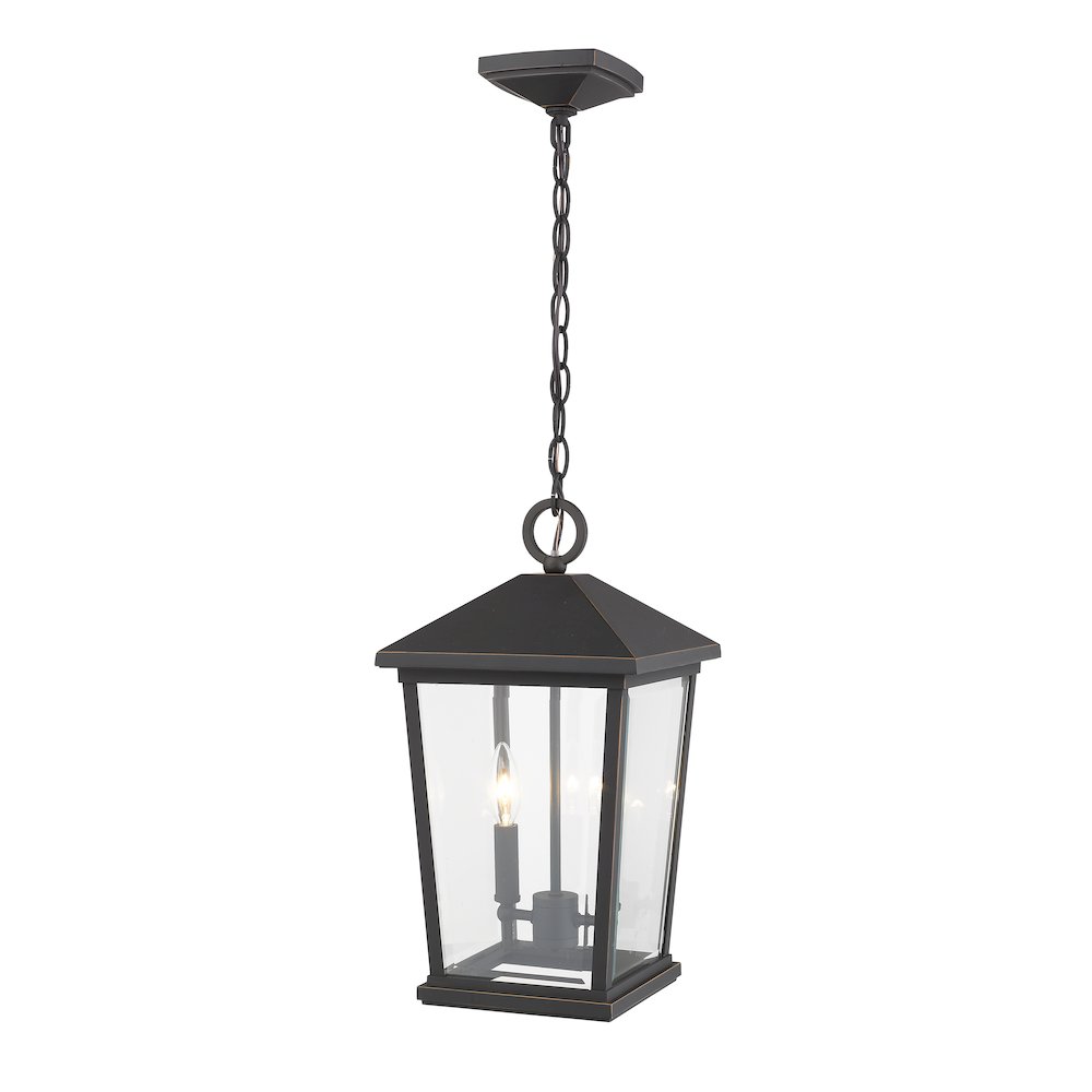 Z-Lite 2 Light Outdoor Chain Mount Ceiling Fixture. Picture 3