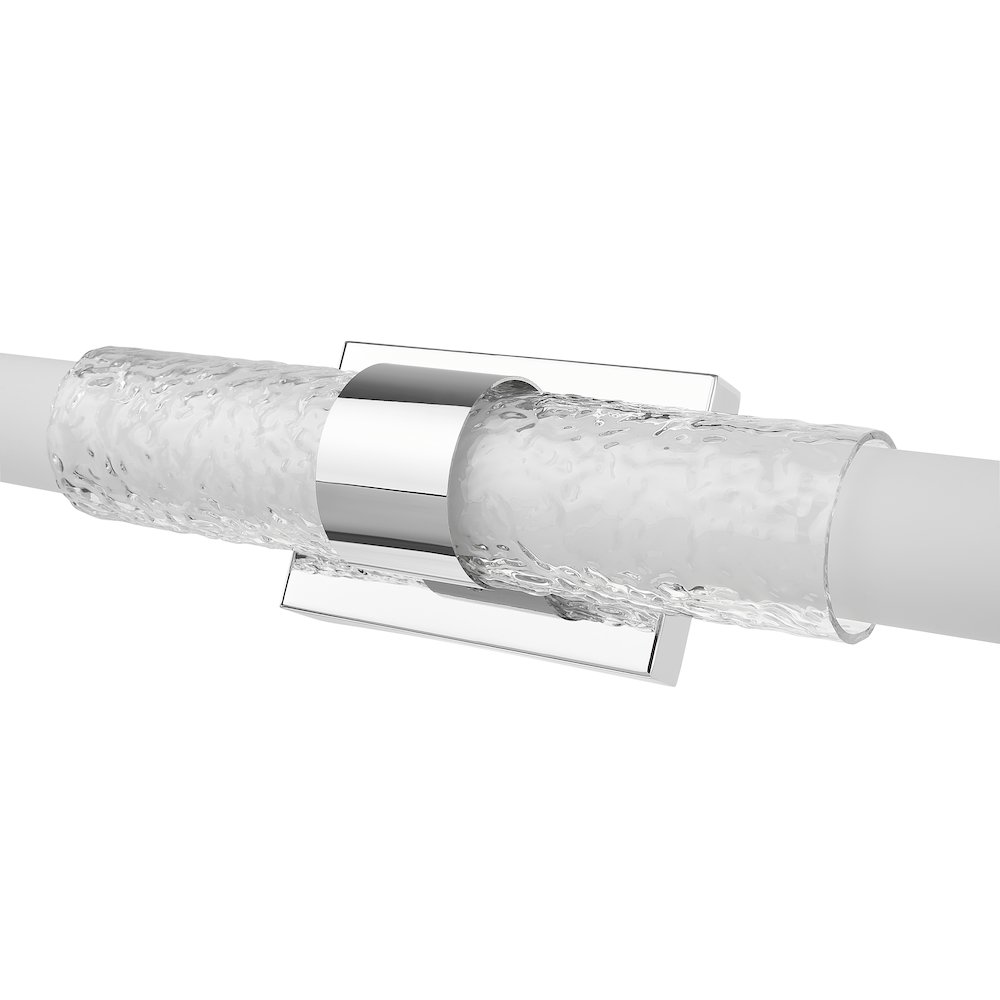 Z-Lite Egon 1 Light Vanity in Chrome color, Steel frame. Picture 4