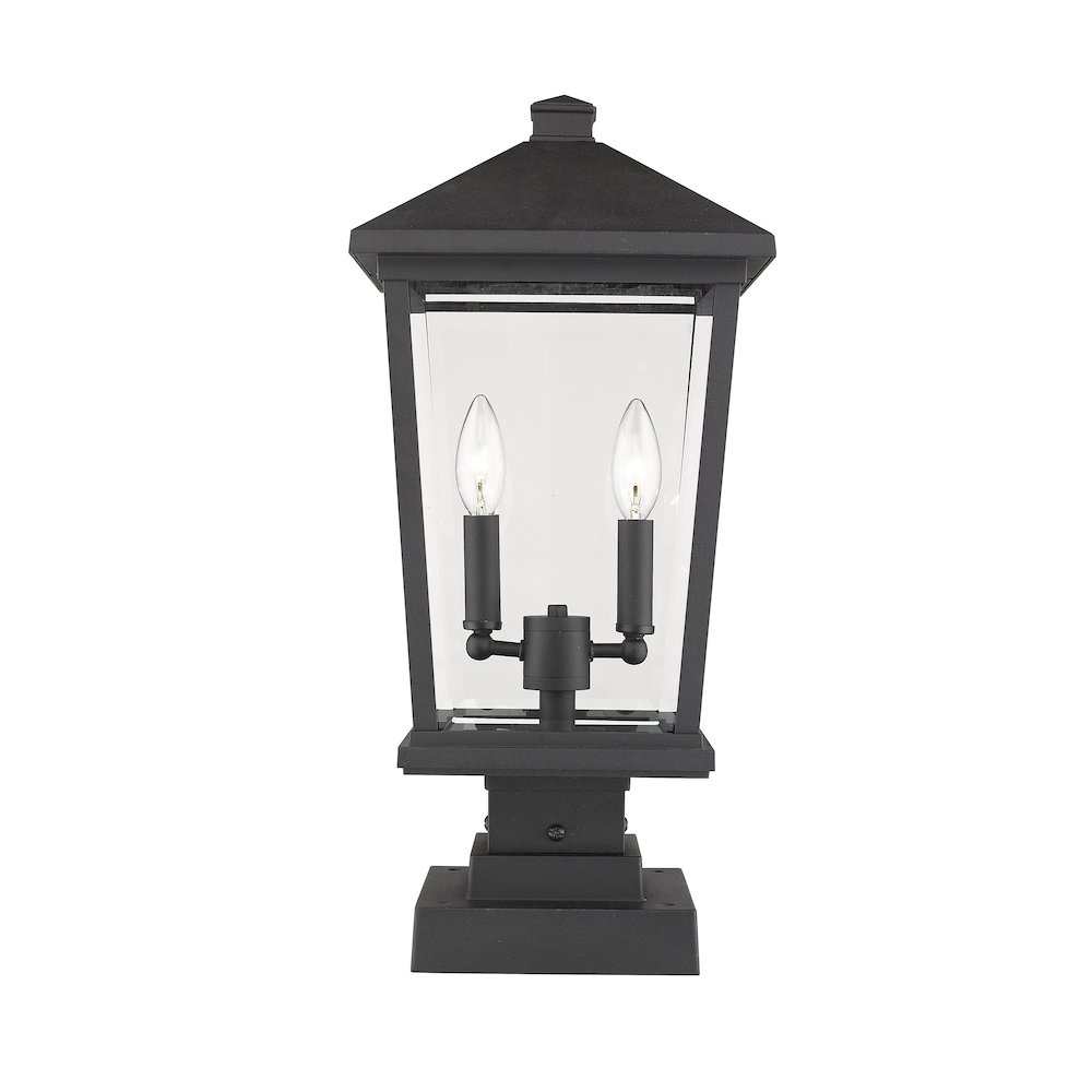Z-Lite 2 Light Outdoor Pier Mounted Fixture. Picture 1
